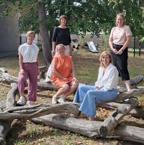 Juffen Severine, Tineke, Isabel, Ingeborg en Heleen
